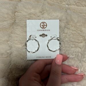 Giani Bernini Twisted Silver Hoop Earrings